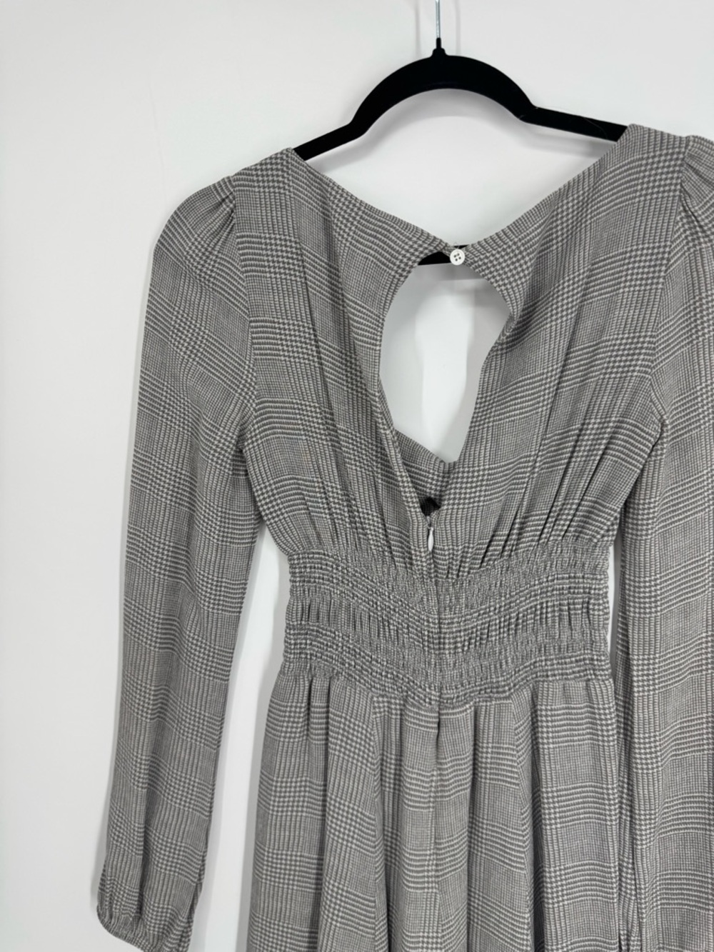 Reformation Mini Dress (Aberdeen Wilder) in gray plaid size 4 - Picture 7 of 11